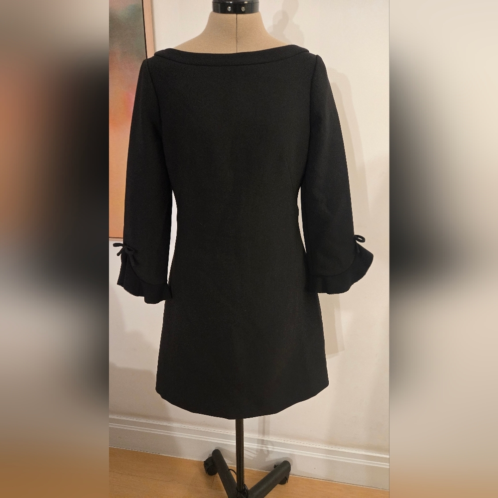 Kate Spade Classic Black Dress with Ruffle Cuffs